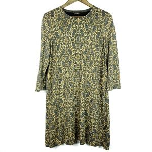 J. McLaughlin Shimmer 3/4 Sleeve Floral Dress
